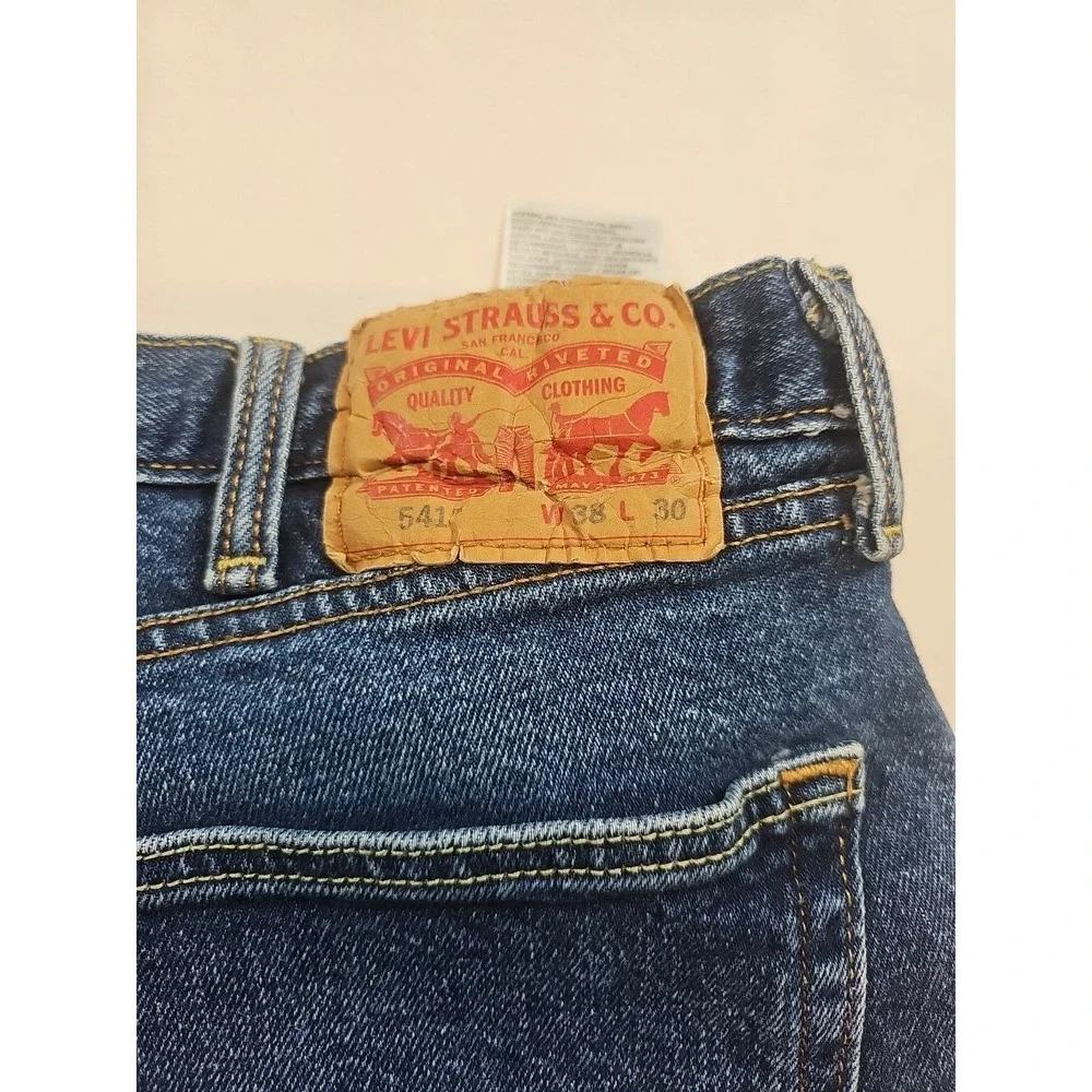 Levis 541 Jeans Men 38x30 Straight Leg Regular Fit Blue Medium Wash Denim Pants